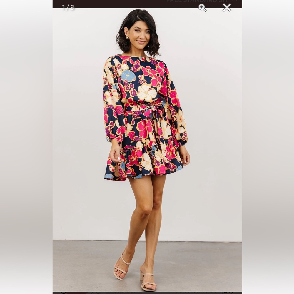 Baltic Born Tally Mini Dress in Indigo Bloom Size 2XL NWT